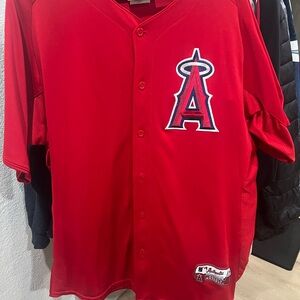 Majestic Red Authentic Baseball Jersey